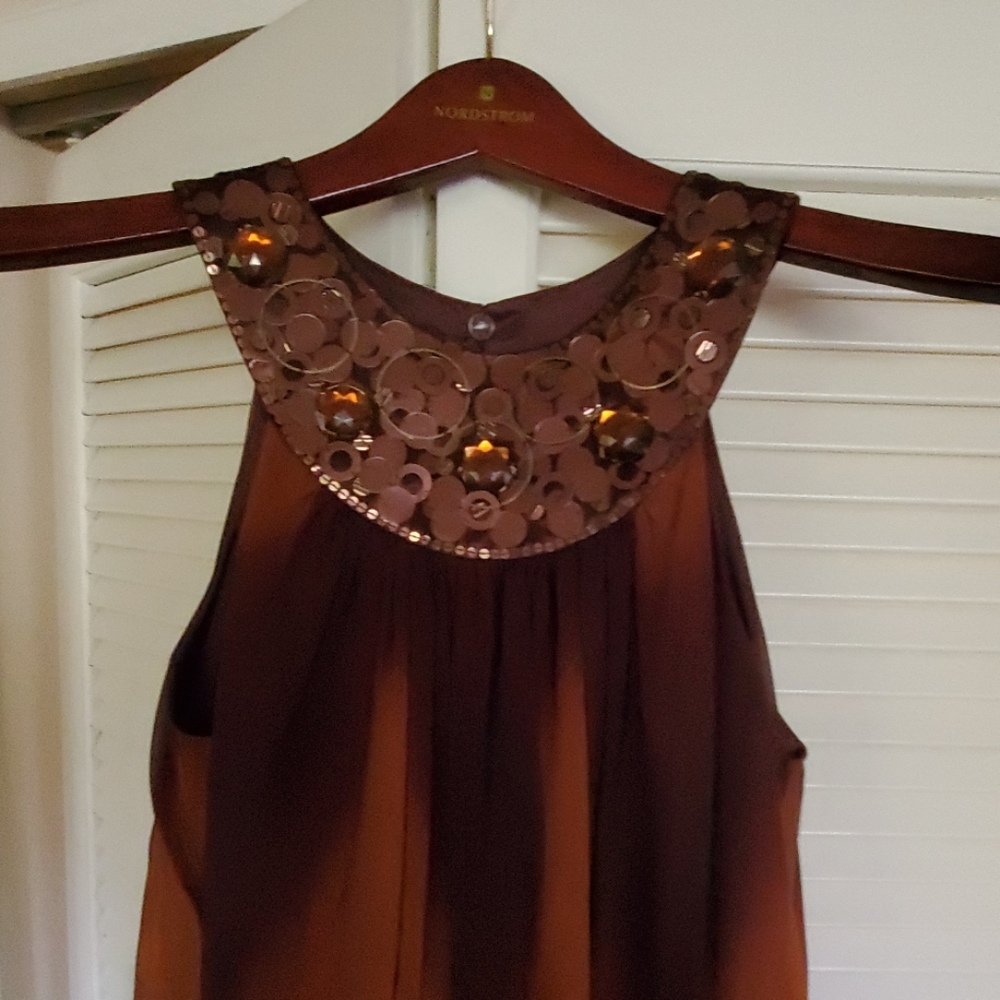 Maggie London Chevron Ombre Cocktail Dress - Picture 2 of 7